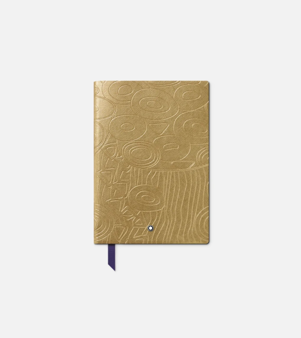 Notebook #146 small, Masters of Art Homage to Gustav Klimt, Gold Color - Lined