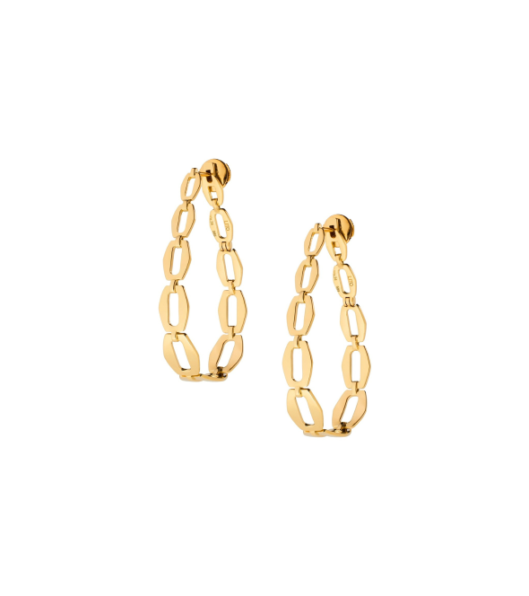 Medium Oval Chain Hoops