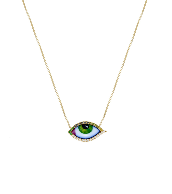 Petit Vert diamond and tsavorite necklace