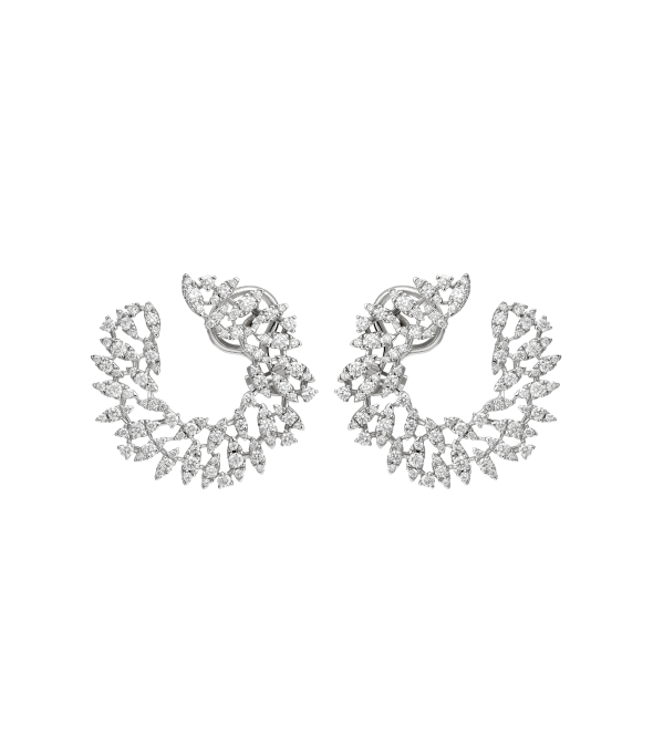 White gold 18K earrings with brilliant cut diamonds by Casato