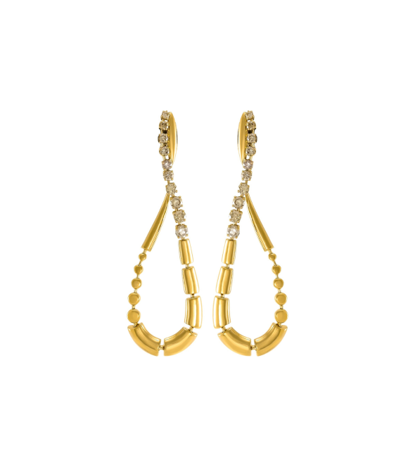 Yellow Gold Earrings with Brown Diamonds by Etho Maria