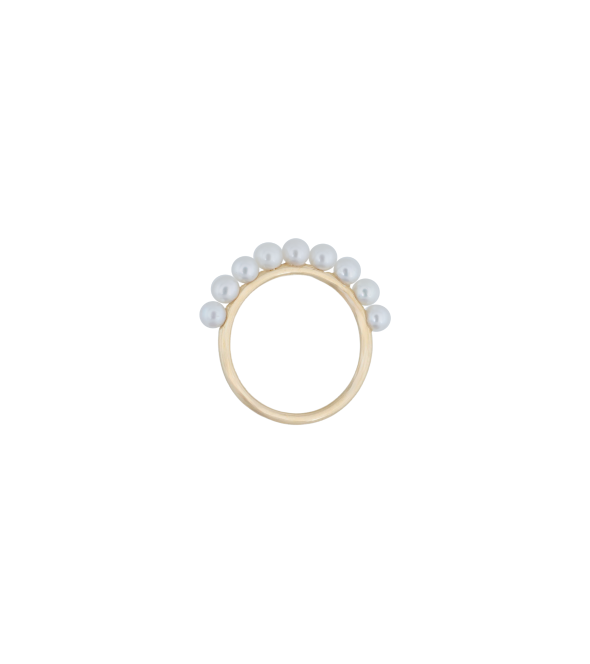 Gold Ring k18 with Freshwater Pearls by Chiara Tedeschi