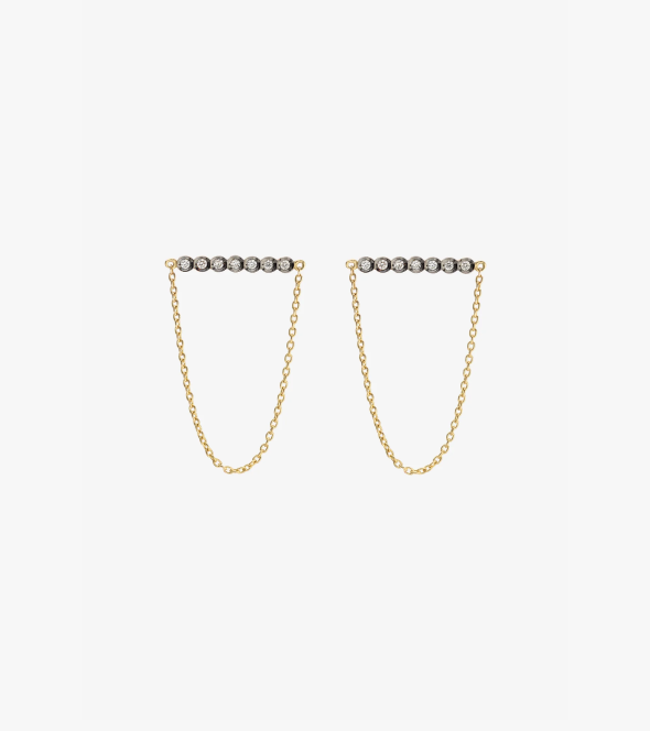 Chain & Diamond Earring  CHCE147A-1 by Yannis Sergakis 