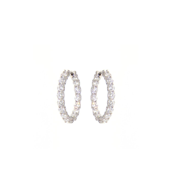 White Gold Earrings with Diamonds ORX1074BT-W by Casato