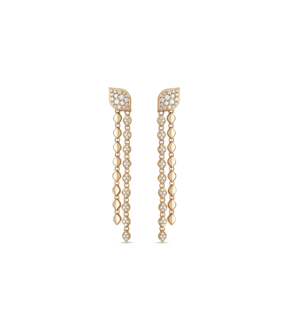 18K Rose Gold Earrings with Brilliant Diamonds by Casato