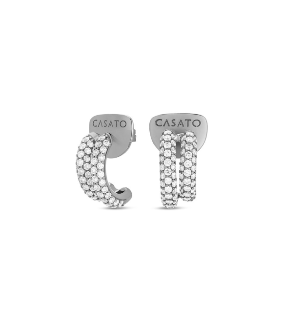 White gold 18K Earrings with Brilliant Diamonds by Casato