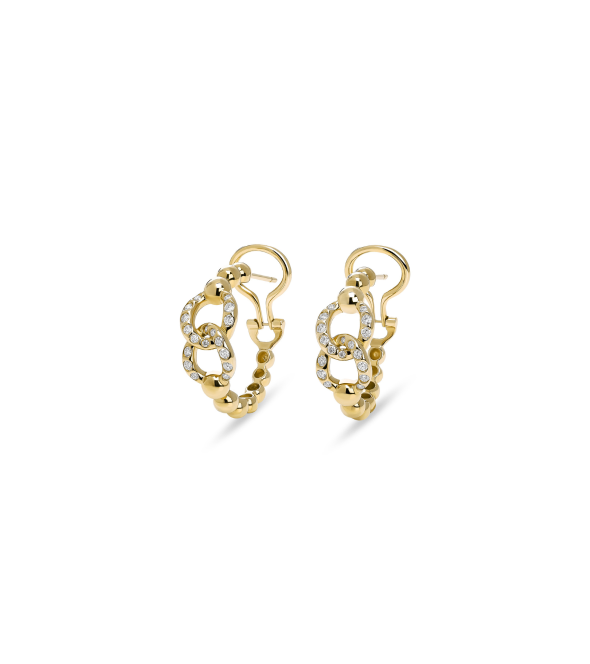 Yellow gold 18K earrings with brilliant diamonds by Casato