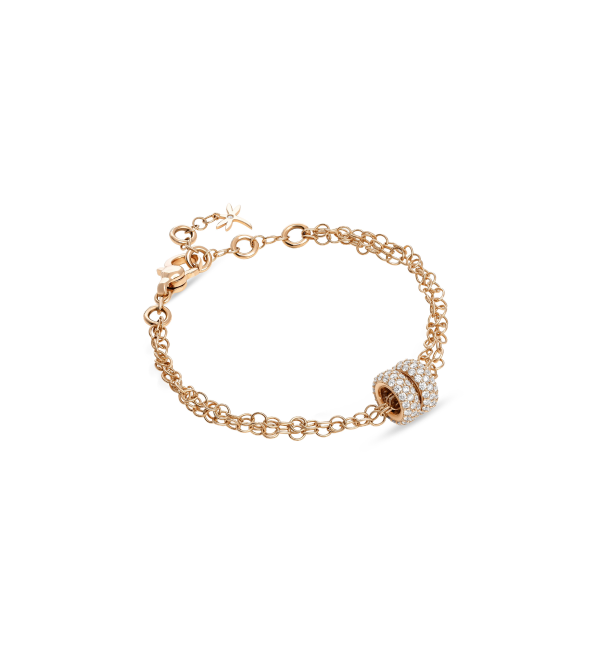 Pink Gold 18Kt Bracelet with Pave Brilliant Diamonds by Casato