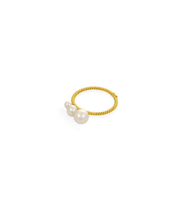 Basic Round Ring with Pearls By Christina Soubli