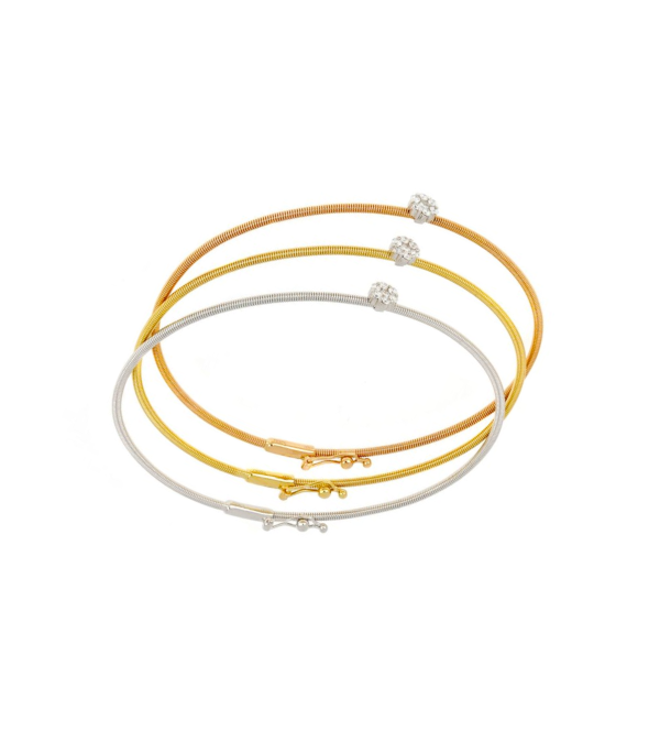 Yellow Gold Bracelet with Diamonds 01929