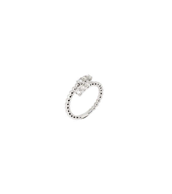 White Gold Ring with Diamonds 04506