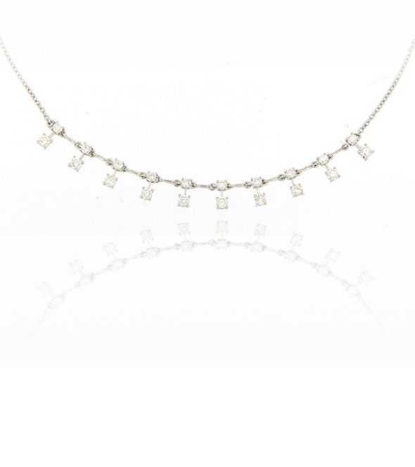 White Gold Necklace 002291 by Mentis Collection