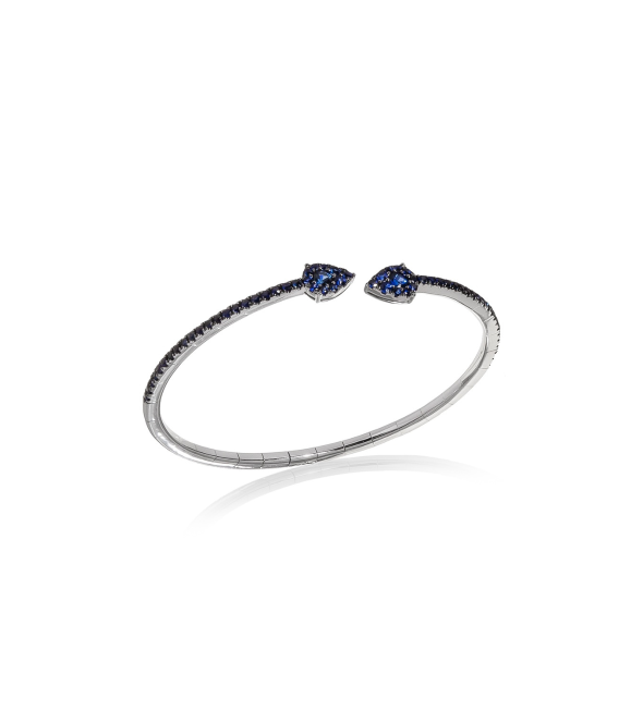 White Gold Bracelet with Sapphires 01902 by Mentis Collection 