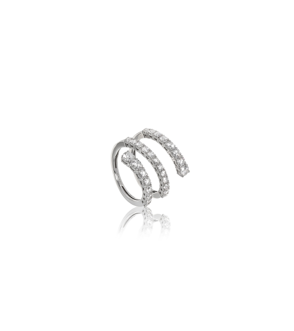 White Gold Ring with Diamonds 03637 by Mentis Collection 