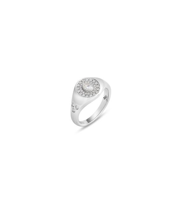 White-Gold Diamond Ring 04659 by Mentis Collection