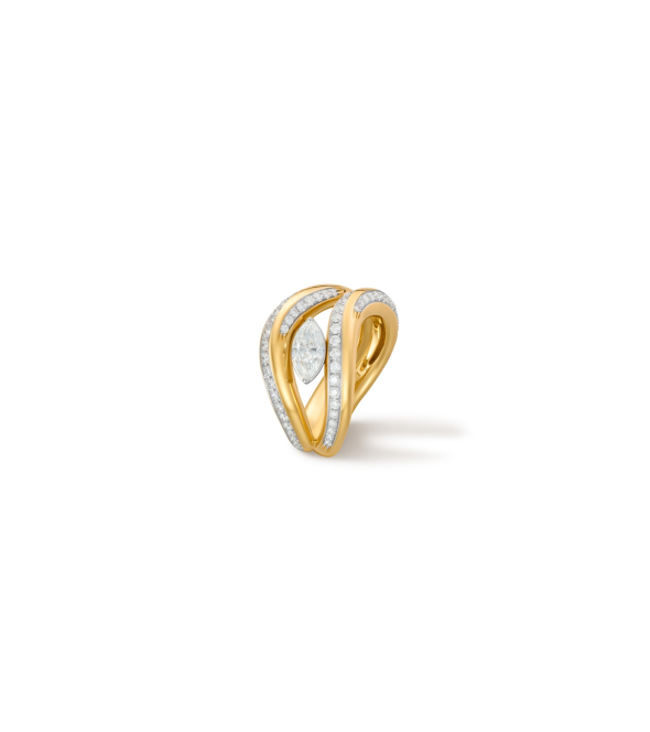 Yellow gold 18 carats ring with brilliant diamonds by Mentis collection