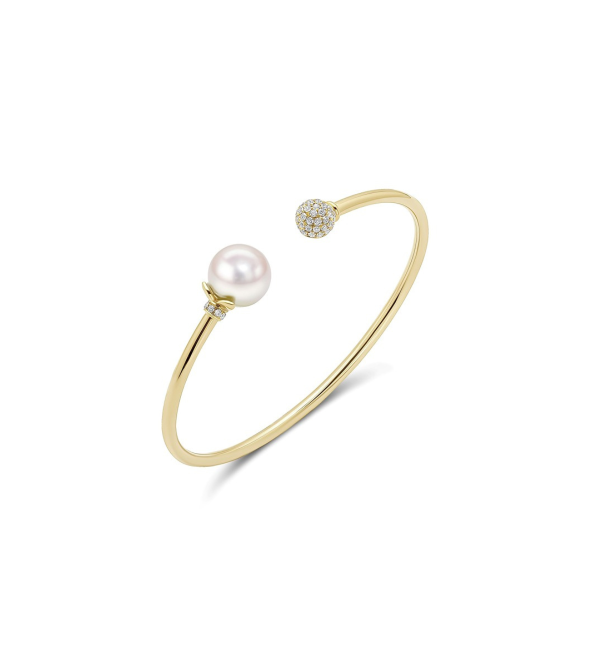Pink Gold Bracelet with South Sea Pearl & Diamonds 