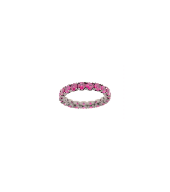 White Gold Ring with Rubies