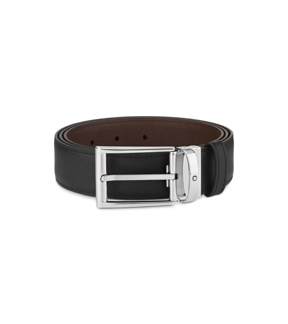 Rectangular 35 mm Reversible Belt in Sartorial Leather