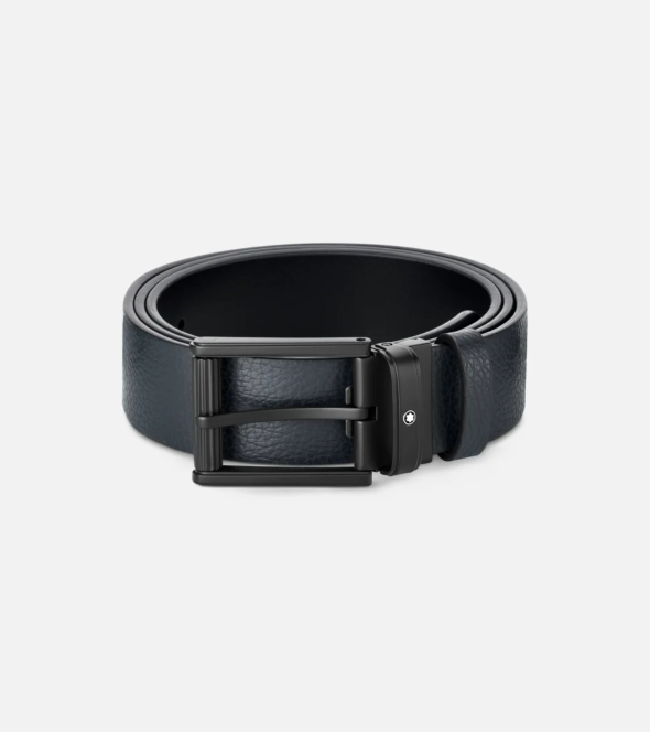Blue/Black 35 MM Reversible Leather Belt 131188