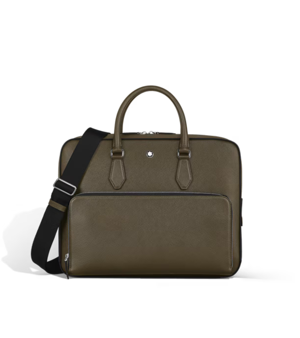 Medium Briefcase with Pocket in Sartorial Leather