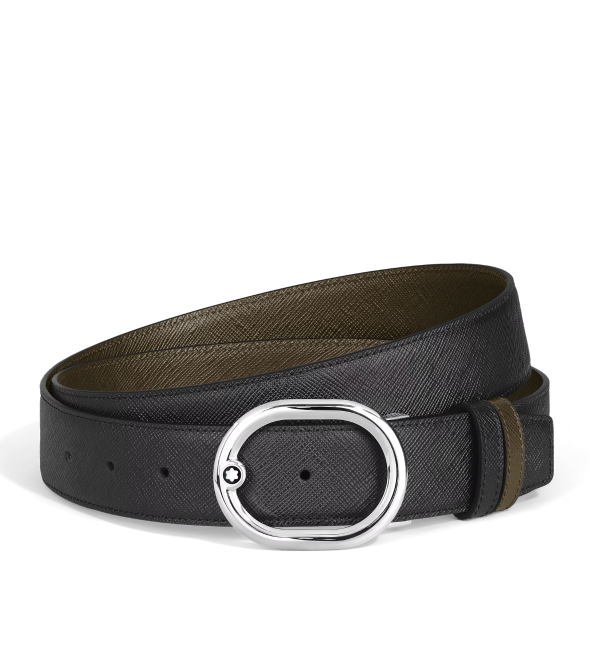 L'Ovale 35 mm Reversible Belt in Sartorial Leather