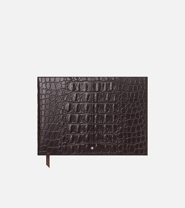 Guest Book Croco Print Brown