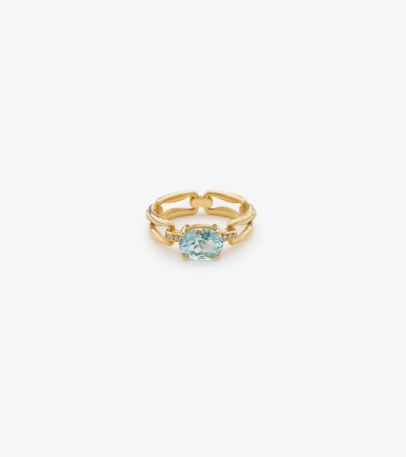 Immortelle Aquamarine Ring by Yannis Sergakis