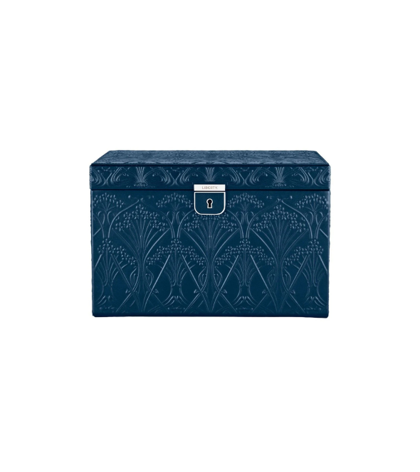 WOLF X LIBERTY All Over Ianthe Large Jewellery Box - Navy