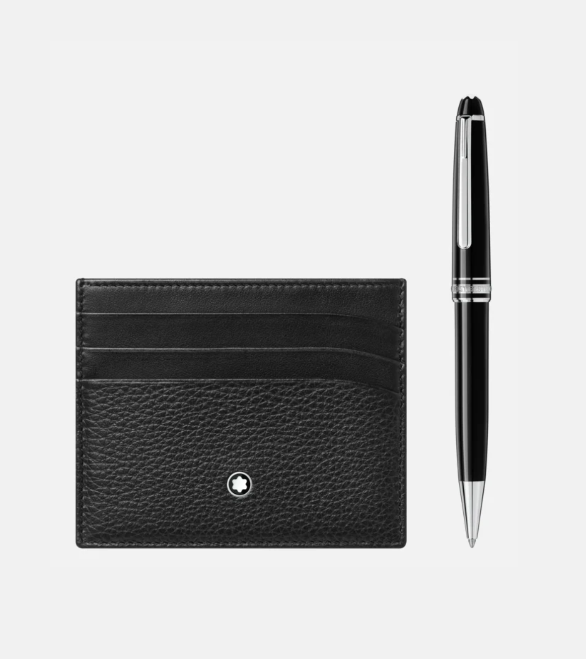 Set with Meisterstück Platinum-Coated Classique Ballpoint Pen and Meisterstück Soft Grain Pocket 6cc 128955