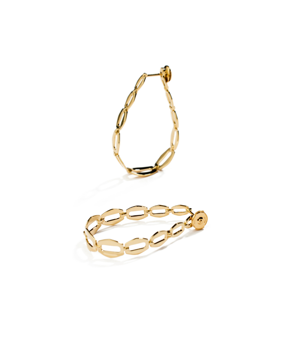 Medium Oval Chain Hoops
