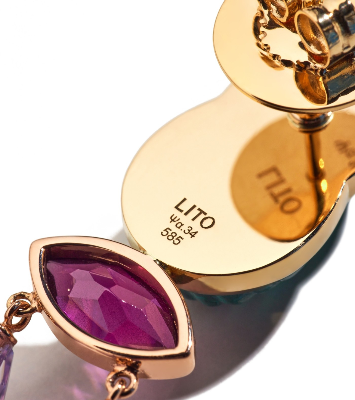 Chalcedony Scarabs Earrings