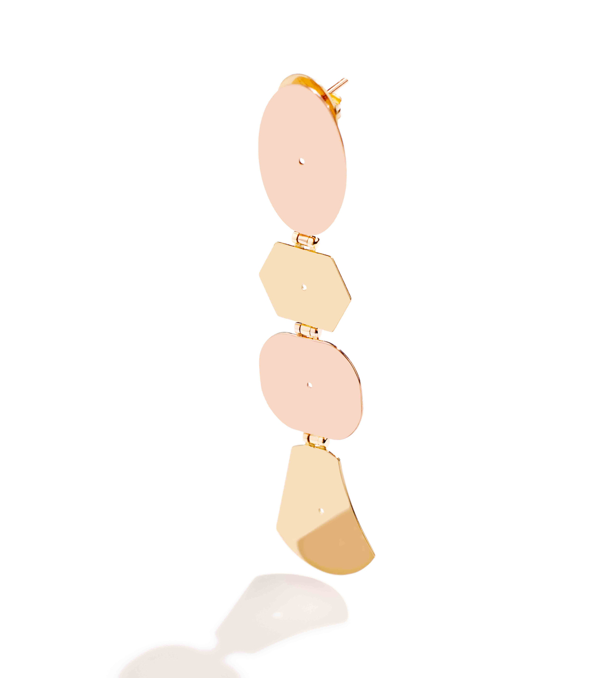 Multi shaped pair of earrings
