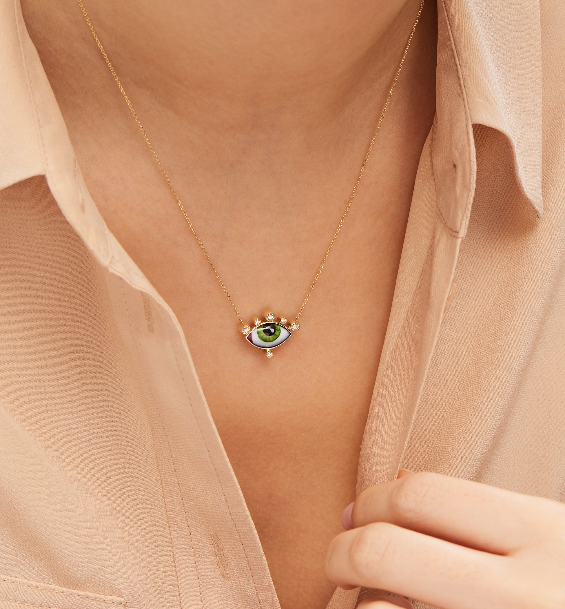 Russe Petit Vert Diamond Necklace