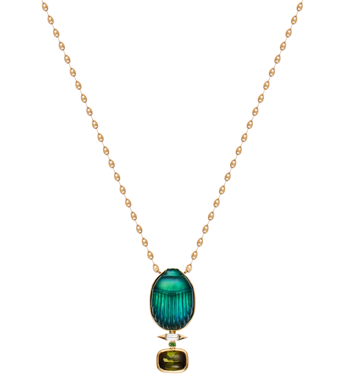 Lito Big Gola Tourmaline Pendant Necklace