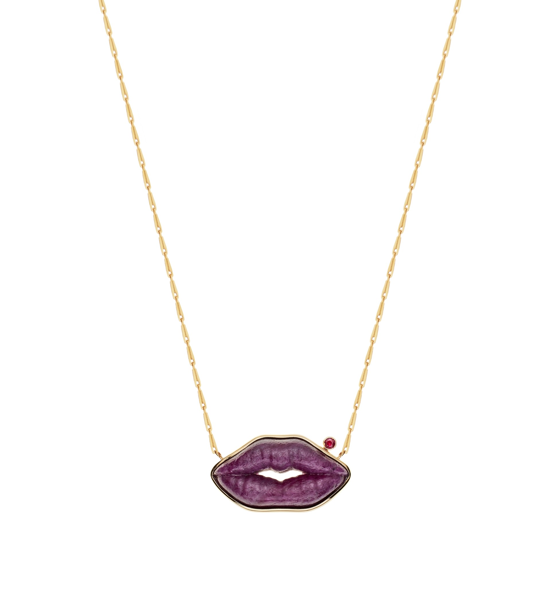 "Kiss me hard" Small Necklace