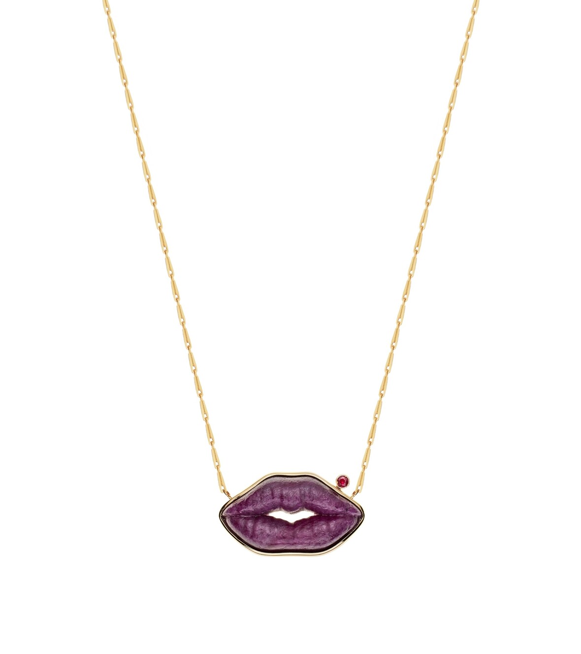 "Kiss me hard" Small Necklace