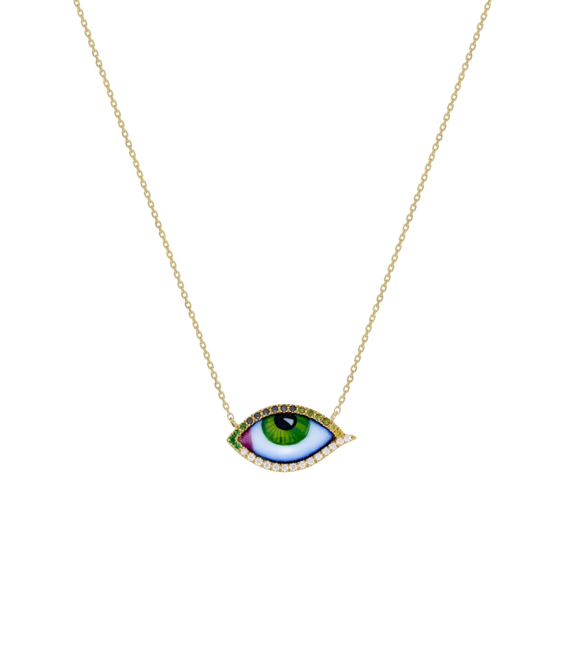 Petit Vert diamond and tsavorite necklace