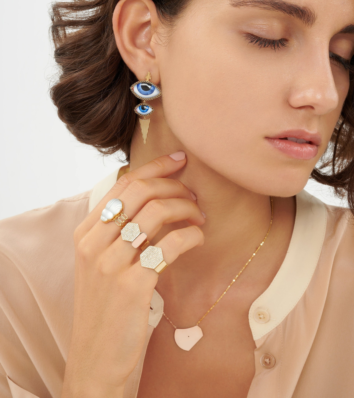 Big Chiara Triple Chain Ring