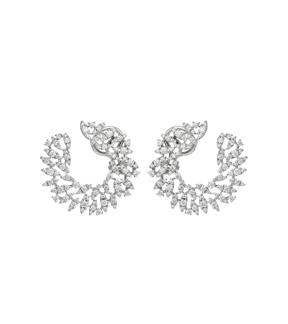 White gold 18K earrings with brilliant cut diamonds by Casato