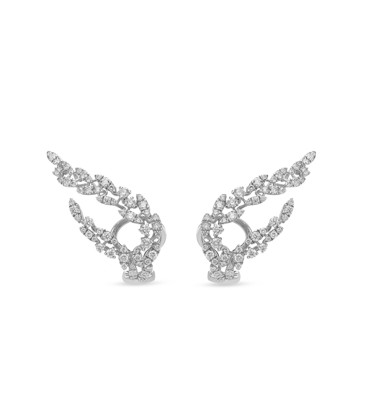 White gold 18K earrings with brilliant cut diamonds by Casato