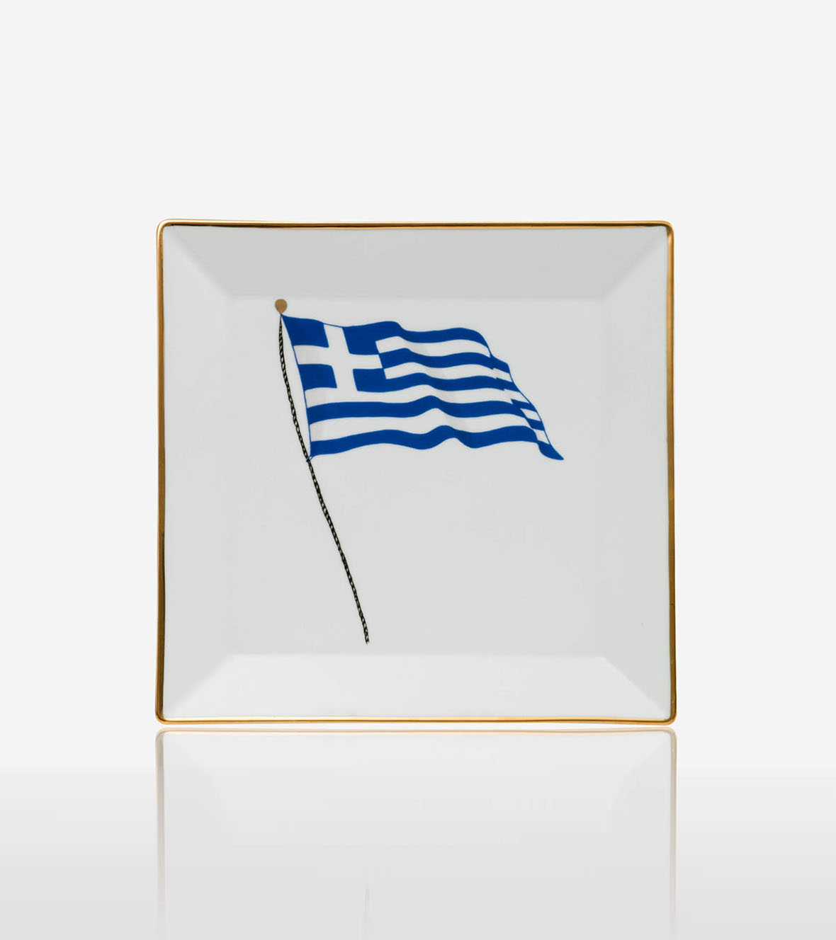 Porcelain Tray “Greek Flag”