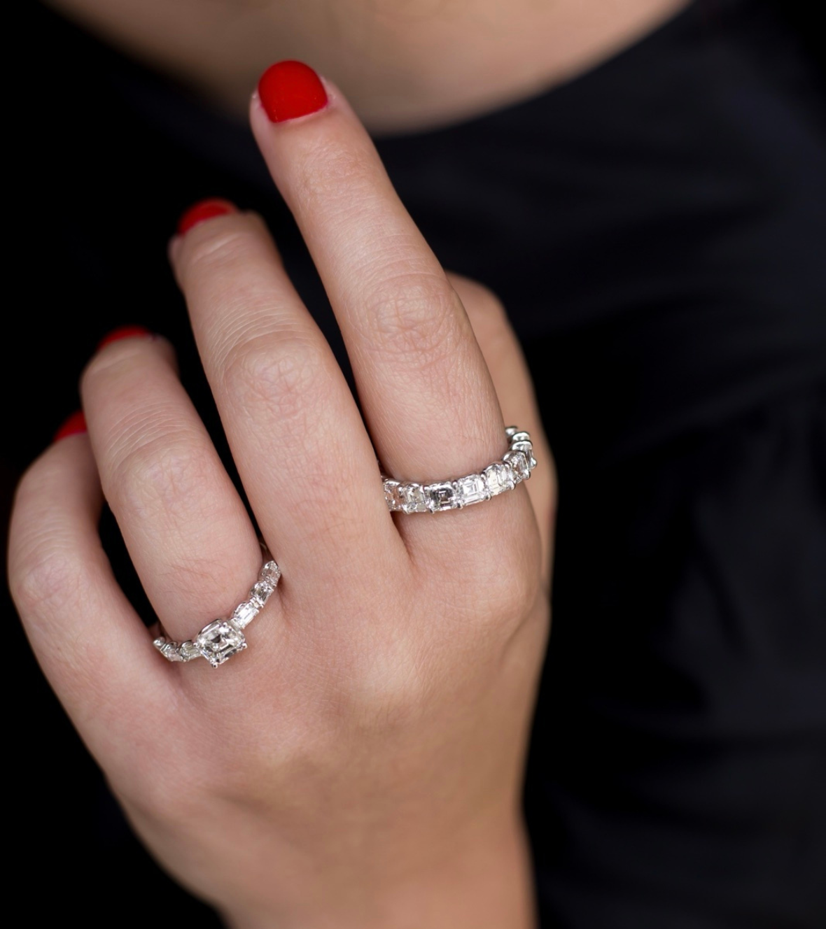 Emerald Cut Diamond Engagement Ring by Mentis Collection