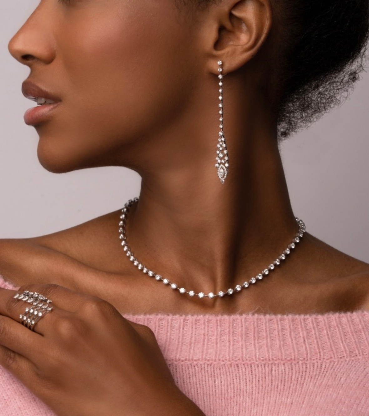 White Gold Earrings with Diamonds ORX1174BT-W by Casato