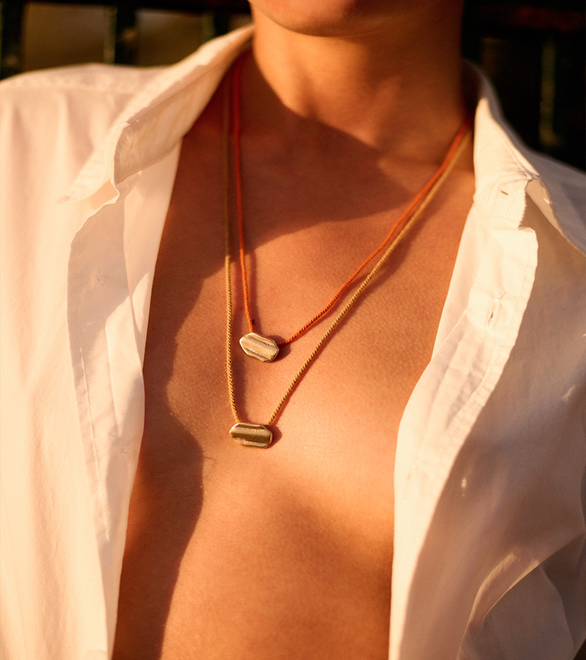 Sand Long Cord Necklace IMMP23YS By Yannis Sergakis