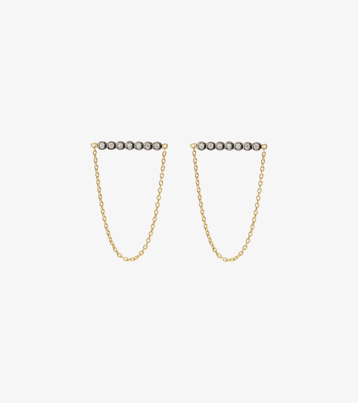 Chain & Diamond Earring  CHCE147A-1 by Yannis Sergakis 