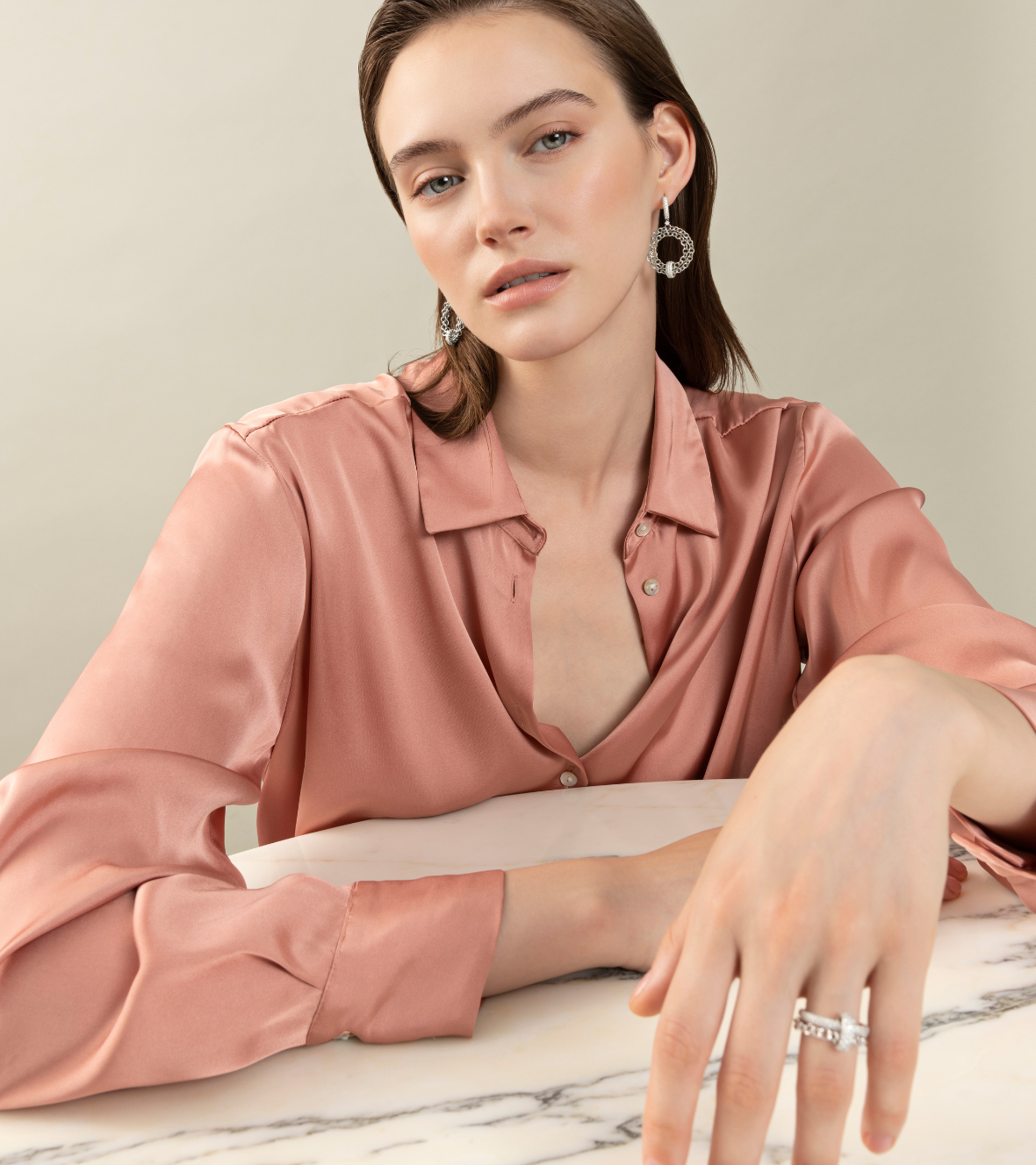 White Gold 18K Ring with Pave Brilliant Diamonds by Casato