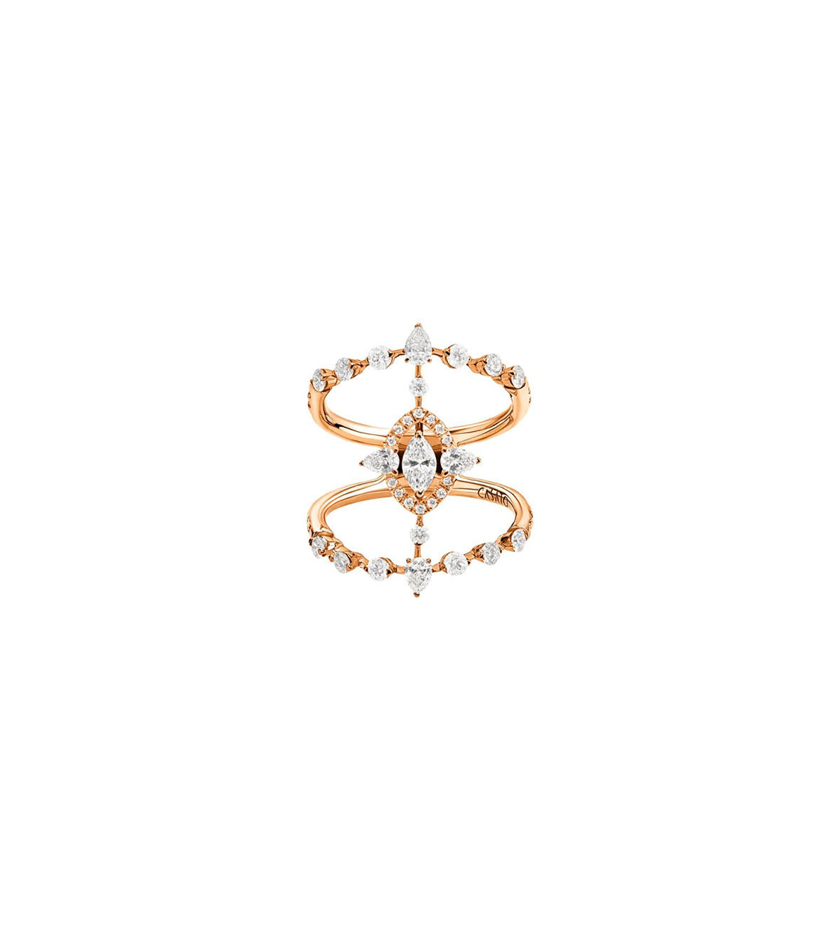 Rock Marquise Band Ring by Casato MX-1304BT-P