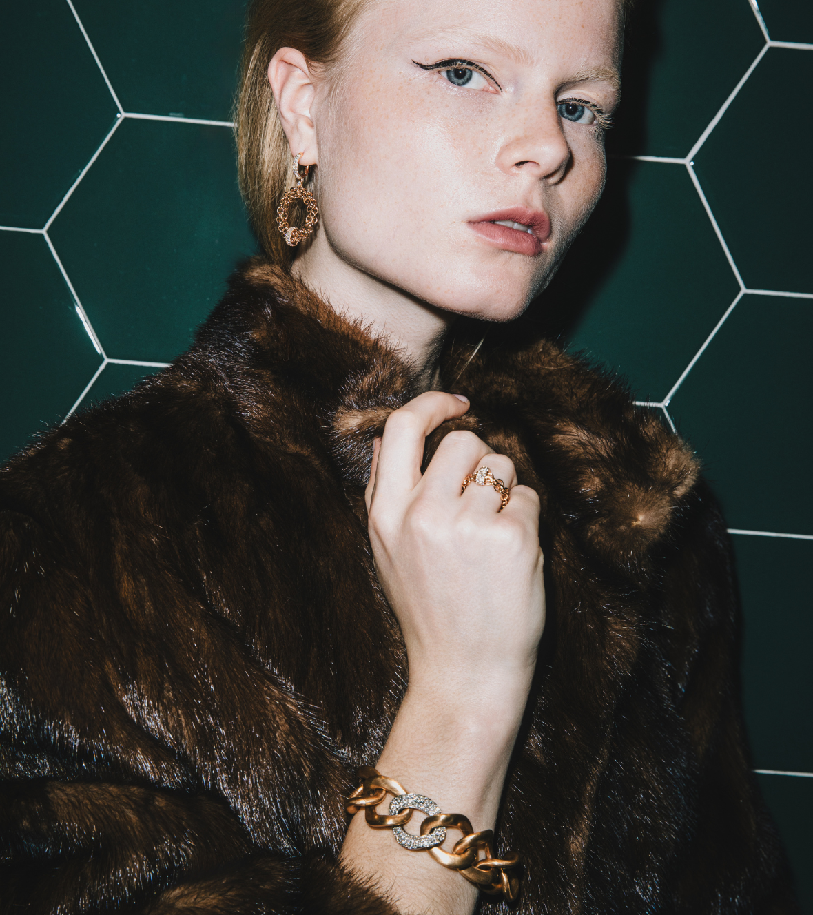 Pink Gold 18Kt Ring with Pave Brilliant Diamonds by Casato