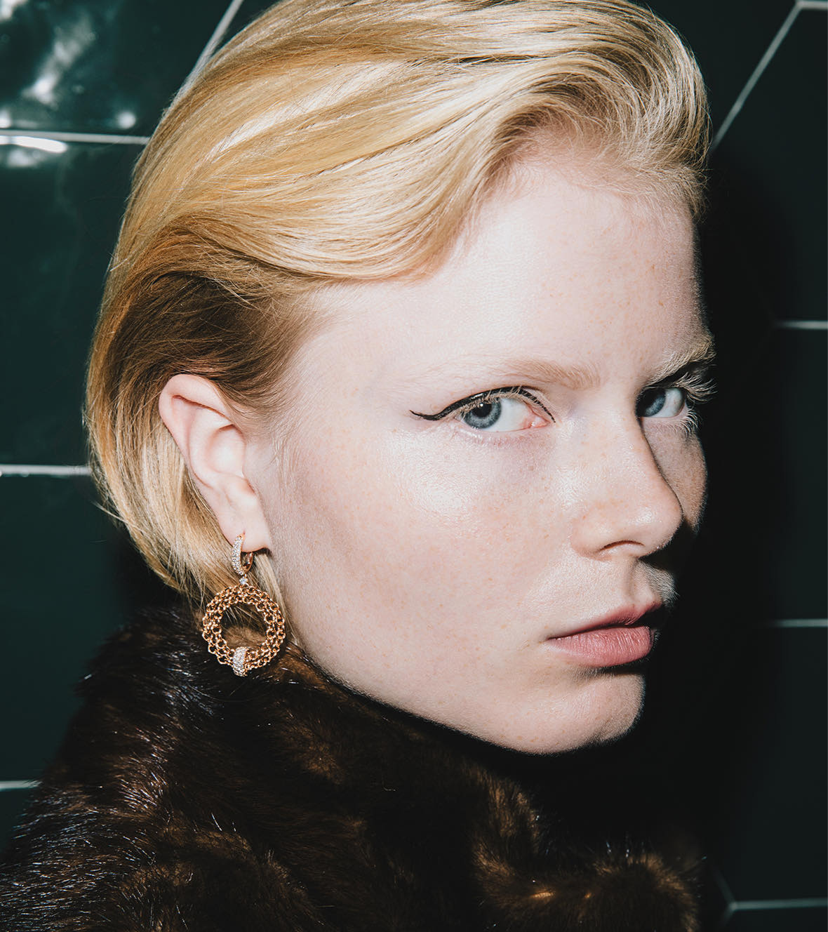 Pink Gold 18Kt Earrings  with Pave Brilliant Diamonds by Casato